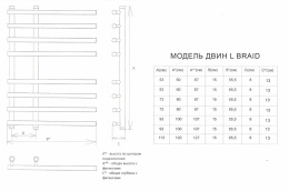 Полотенцесушитель Двин L braid 100/15/55 1"-3/4"-1/2" Универсальный К3, Золотой хром (4627166553988)