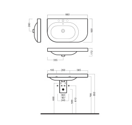 Фото Раковина подвесная Hatria Daytime (Y0YJ01) белый