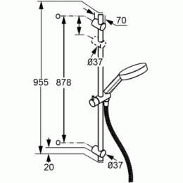 Фото Душевой гарнитур Kludi A-QA (6564205-00) хром