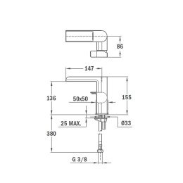Teka Formentera 62331020BC Смеситель для раковины с каскадным изливом (белый - хром)