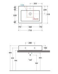 Фото Раковина накладная Globo Incantho (IN071A.BI*0) белый