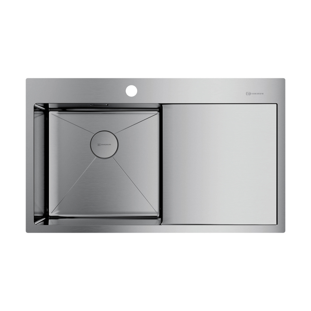 Кухонная мойка Omoikiri Akisame 86-IN-L (4993760) нержавеющая сталь