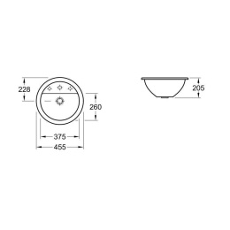 Раковина для установки под столешницу 518030R2 VILLEROY&BOCH Loop Friends