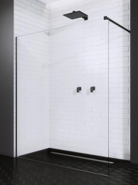 Душевая перегородка Radaway Modo New II Walk-in 135 профиль Черный стекло прозрачное 389135-54-01