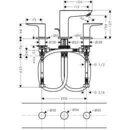 Смеситель для раковины Hansgrohe Talis E (71733340) шлифованный чёрный хром