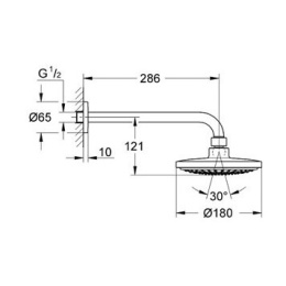 Grohe Eurosmart 124440 Душевая система со смесителем встроенным