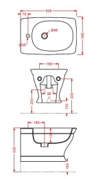 Фото Биде подвесное ArtCeram Civitas (CIB001 34 00) серый