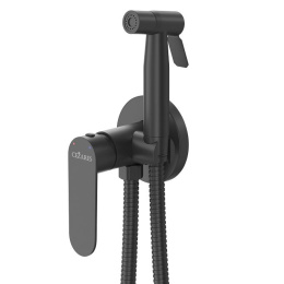 Фото Гигиенический душ со смесителем Cezares Stylus (STYLUS-DIF-NOP) Черный матовый