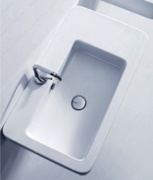 Фото Kerasan Ego 324301 раковина 75х43 с 1 отверстием под смеситель, цвет белый