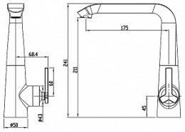 Фото Смеситель для кухни Bravat Waterfall F773107C хром