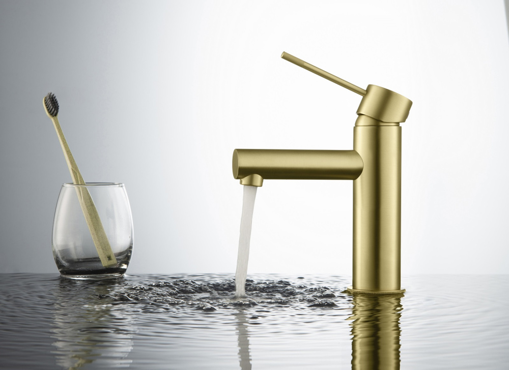 Фото Смеситель для раковины Timo Saona 2361/17F золото матовое