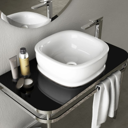 Раковина накладная 45 см ArtCeram Azuley (AZL001 01 00) белый