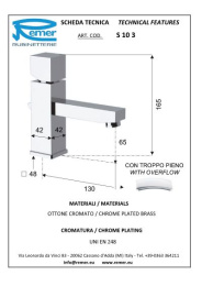 Смеситель Remer для раковины RR S10