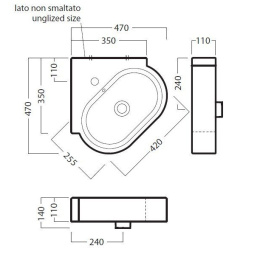 Раковина угловая Hatria Area (Y0WF01) белый