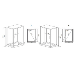 Душевая кабина 120x90x220 Timo (H-510R) С гидромассажем, акрил, Поддон низкий