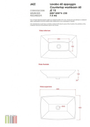 Фото Раковина накладная ArtCeram Jazz (JZL002 01 03)