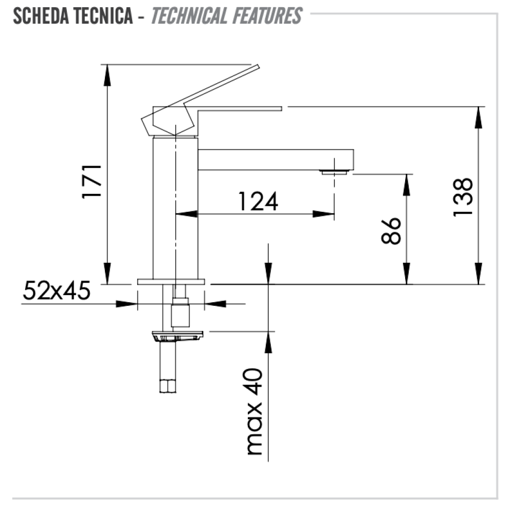 Фото Смеситель для раковины Remer Q-Design QD11