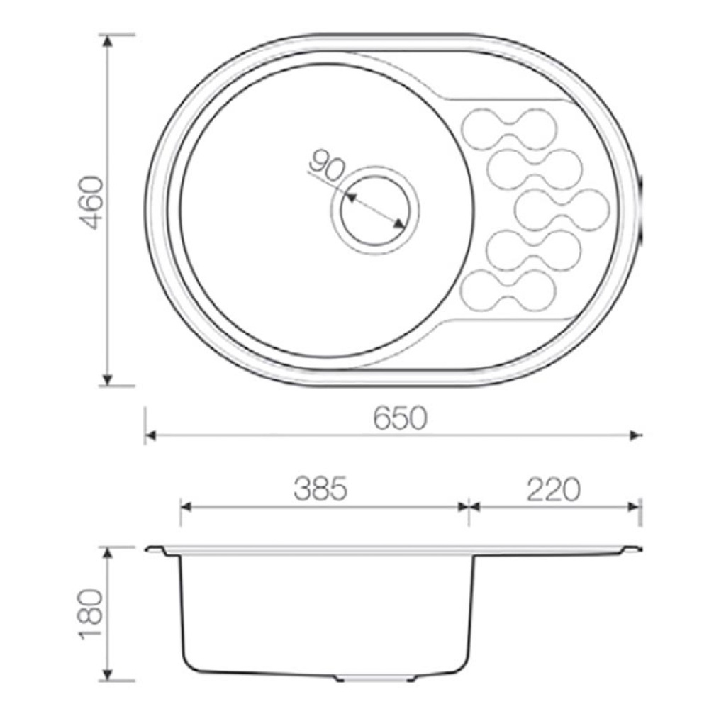 Кухонная мойка Omoikiri Kasumigaura 65-IN (4993727) нержавеющая сталь