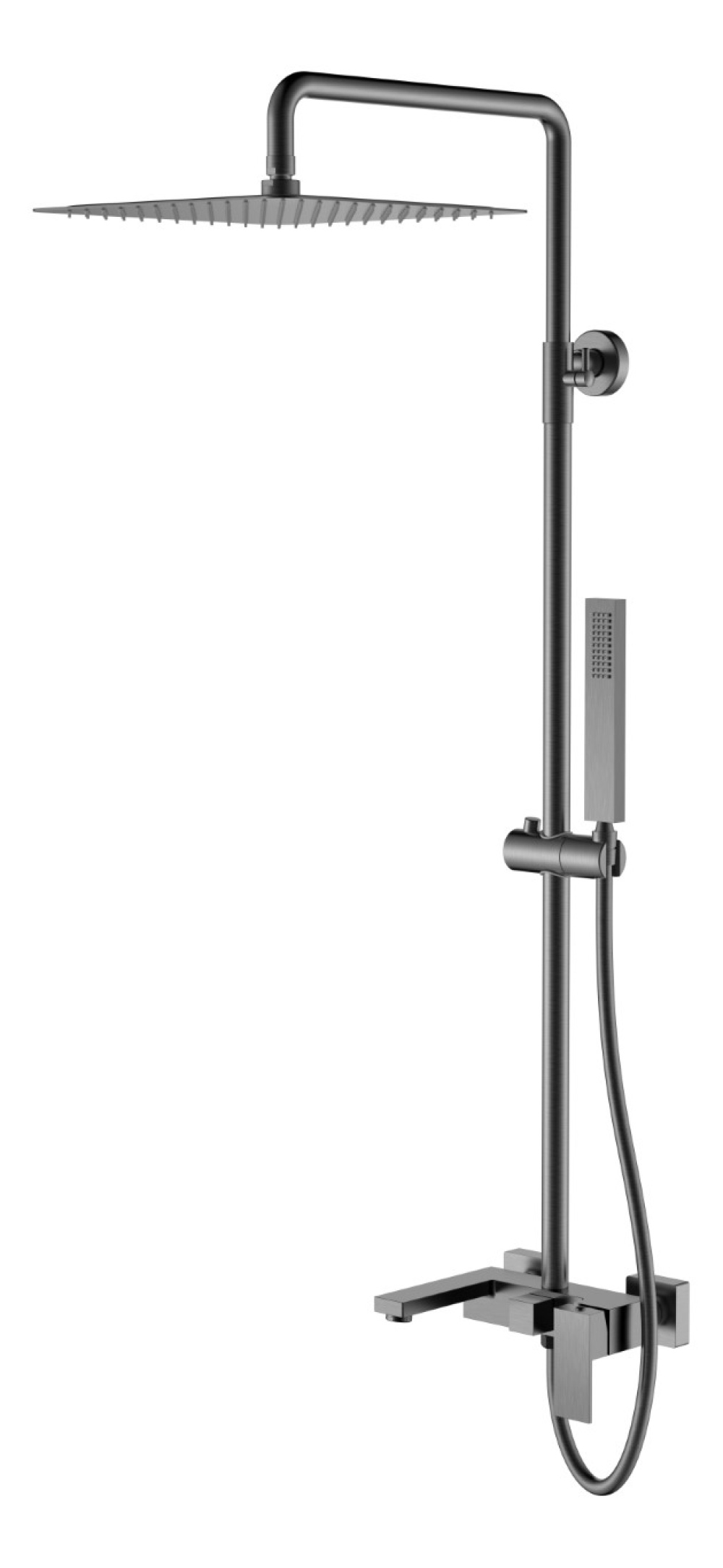 Фото Cмеситель для умывальника Boheme Qubic (478-GM) металл глянец