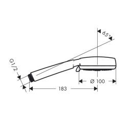 Ручной душ Hansgrohe Crometta (26823400) хром, белый