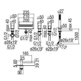 NOBILI AV00156/8CR_MI Смеситель для ванны (хром)