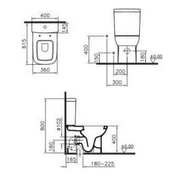 Напольный унитаз Vitra S20 (9800B003-7205) белый