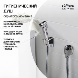 Фото Гигиенический душ Paini Aria 53CR174KIT хром