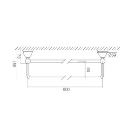 FIMA Carlo Frattini Style F6041/60CR Полотенцедержатель на 60 см