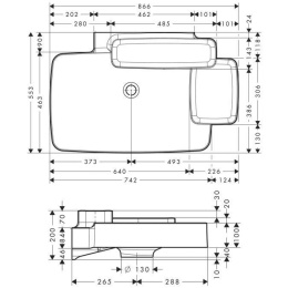 Hansgrohe Axor Bouroullec 19944000 Раковина настенного монтажа (белоснежный)
