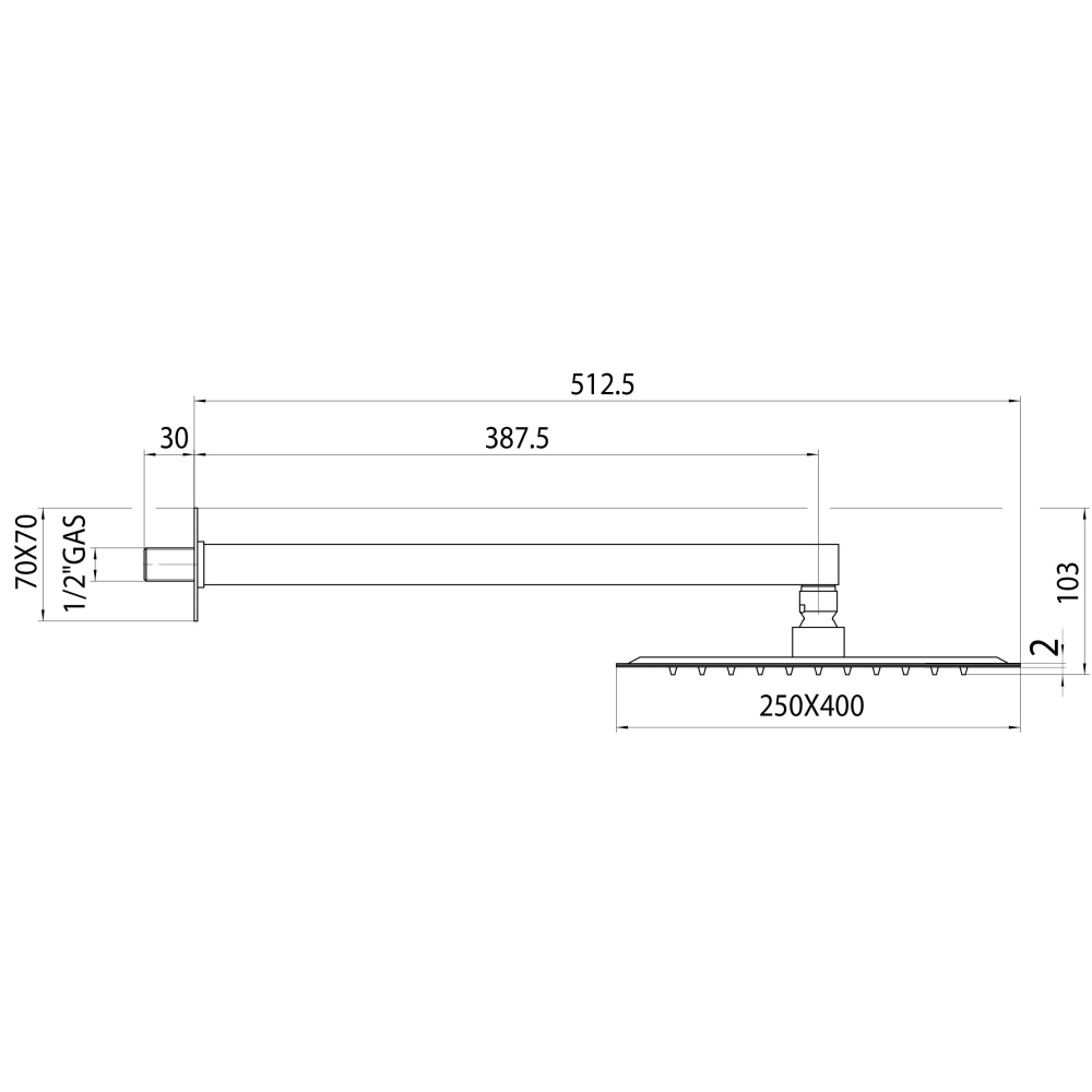 Bossini Twiggy H69587H.030 Верхний душ, хром