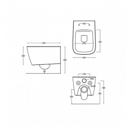 Унитаз подвесной ArtCeram A16 (ASV003 37 00) серый