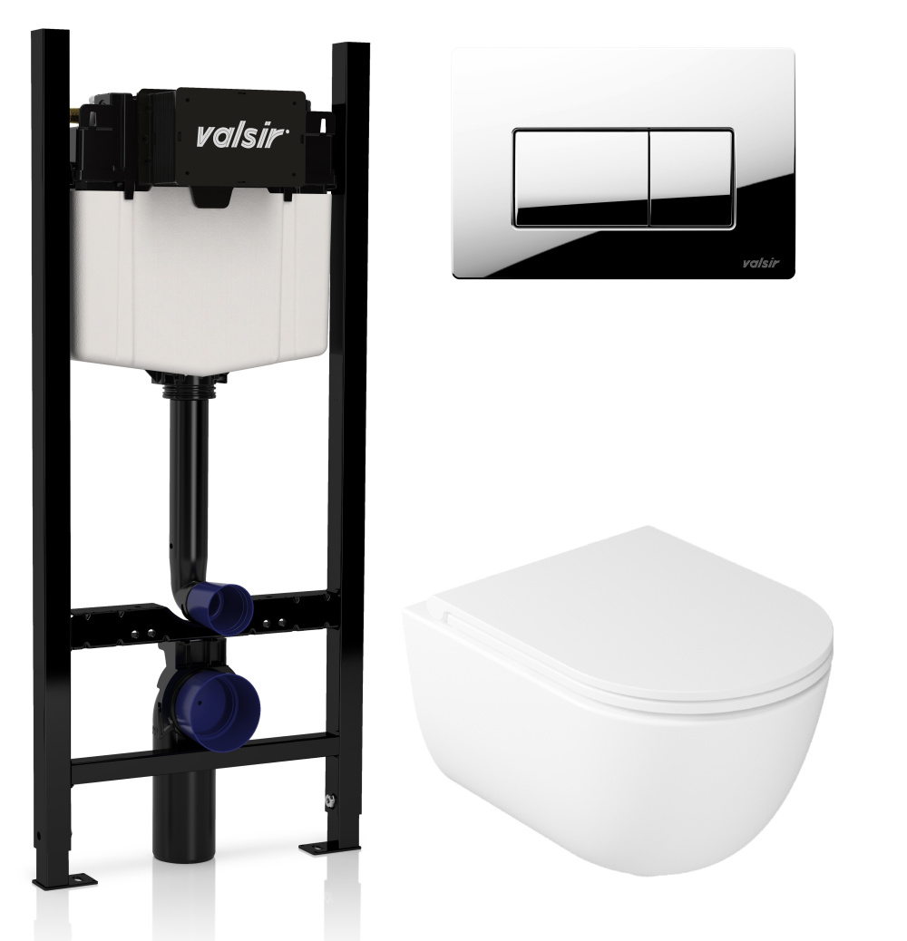 KIT VSCR 7334 Slim P1 Комплект инсталляции 4 в 1, WINNER S BLOCK VS0853202, унитаз DREAM 7334, крышк