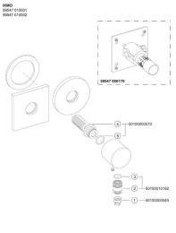 Фото Подключение шланга Keuco Ixmo (59547010001) хром