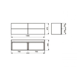 Подстолье для раковины T7803WG Ideal Standard SoftMood