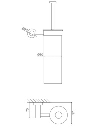Фото FIMA Carlo Frattini Rotola F6006/2CR Ерш для унитаза подвесной