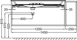 Фото Тумба под раковину Jacob Delafon Nouvelle Vague 145 см, EB3038-N18, цвет - белый глянцевый