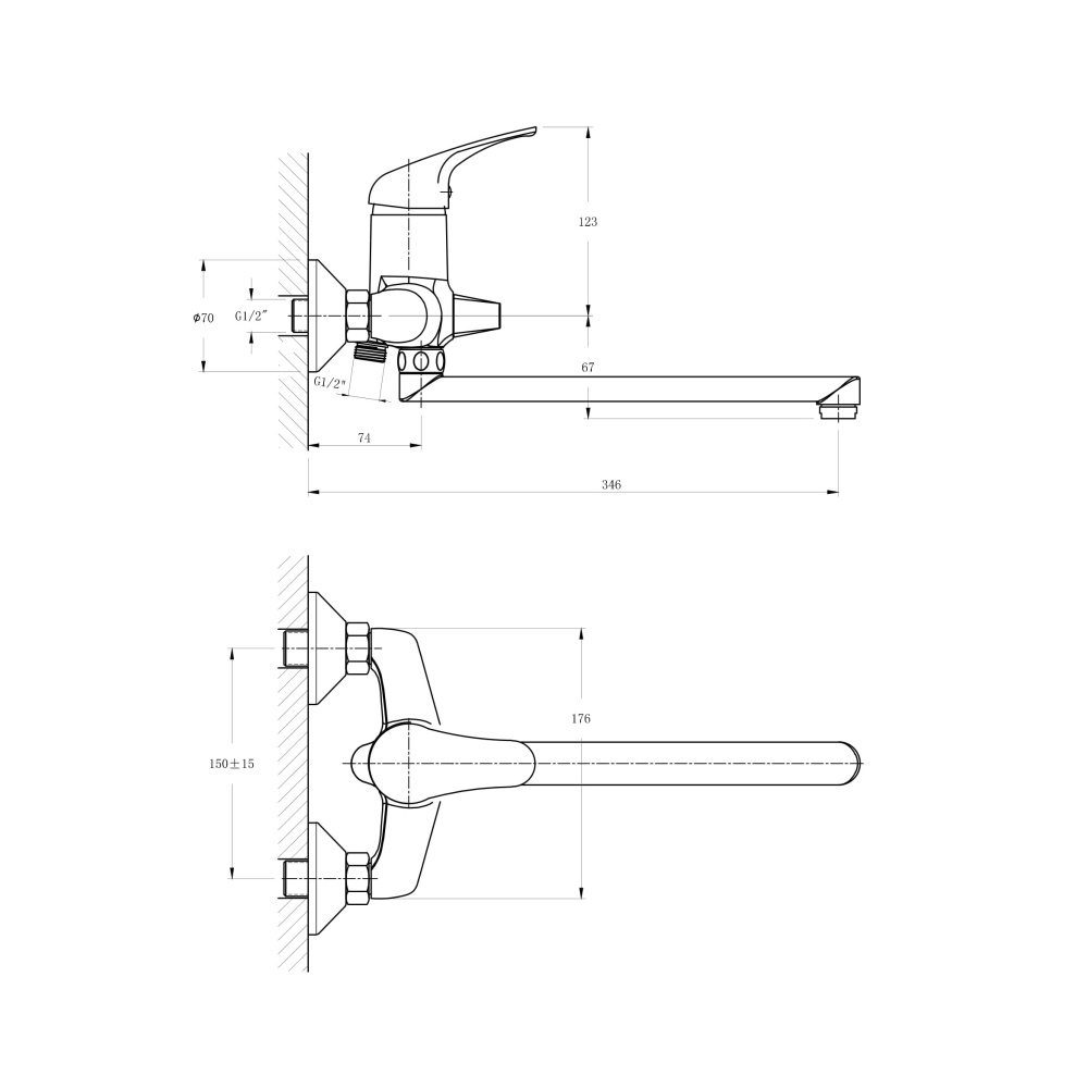 Смеситель для ванны RUSH Corsica CO4240-51