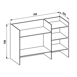 Стеллаж Laufen Kartell 3893310840001, 75 см