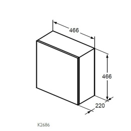 Подвесной шкафчик K2686WG Ideal Standard Strada