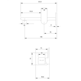 Omnires Parma PM7415NCR Смеситель для умывальника скрытого монтажа (хром)