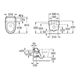Фото Биде подвесное Roca Khroma (357655000) белый