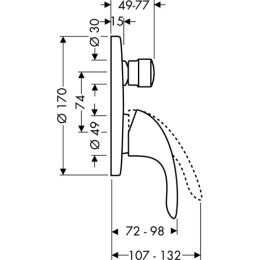 Смеситель для ванны 31744000 Hansgrohe Focus