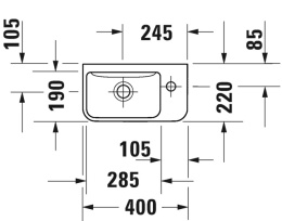 Фото Раковина подвесная Duravit ME by Starck 0717400000, белый