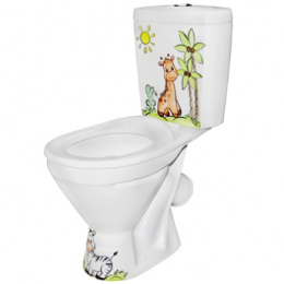 Унитаз-компакт детский 9557 ПКФ ФАРФОР 'ЖИРАФ' (ручная роспись)