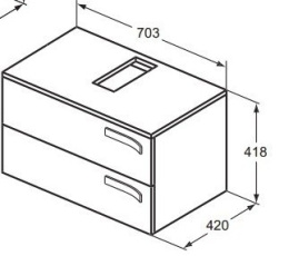 Фото Подстолье для раковины K2724WG Ideal Standard Strada