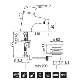 Nobili Skipper SK11119/1CR Смеситель для биде (хром)