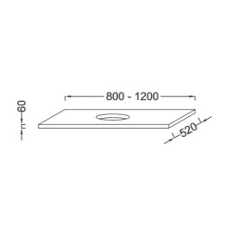 Столешница Jacob Delafon Parallel EB65-1200-E10, цвет - квебекский дуб