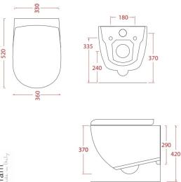 Фото Унитаз подвесной ArtCeram File 2.0 (FLV004 42 00) синий