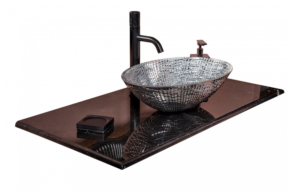 Фото Armadi Art 857-081-NM Столешница мрамор 81см Nero Marquina