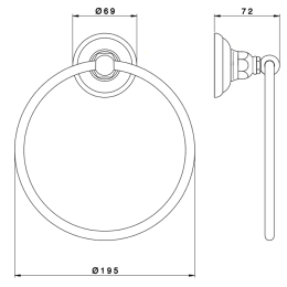 Полотенцедержатель кольцо Nicolazzi Classica 1485 BZ, бронза